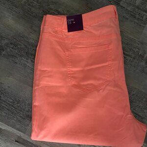 NWT-Lane Bryant Crop Coral/Peach color Jeans Womens Size 18